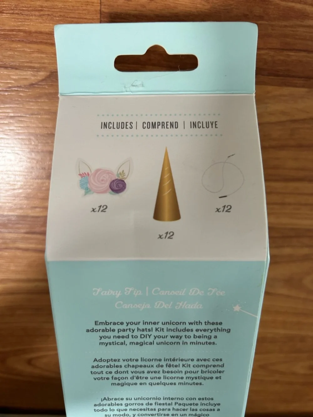 Unicorn Gold Party Hat Kit